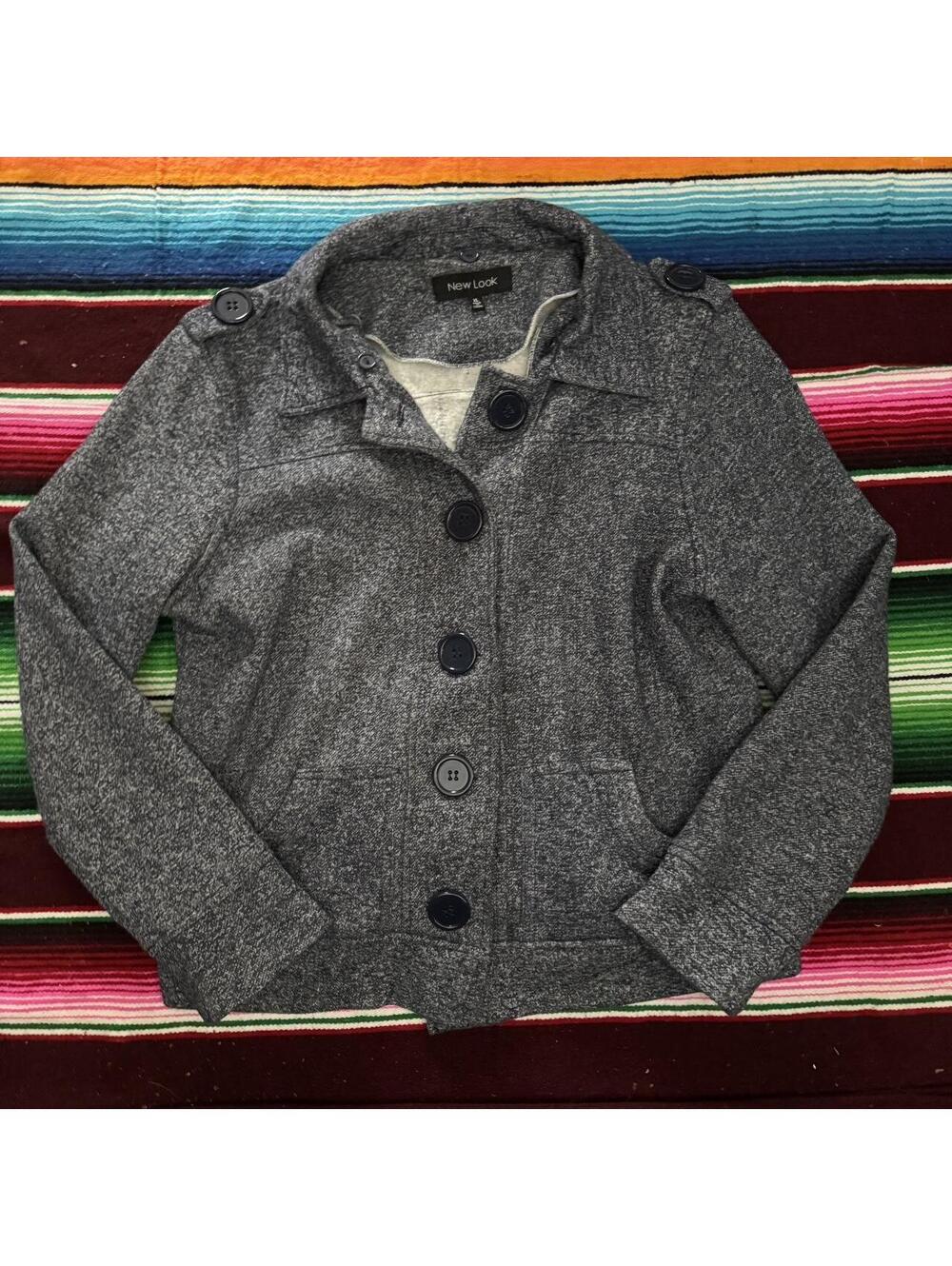 New Look Gray Button Up Jacket
